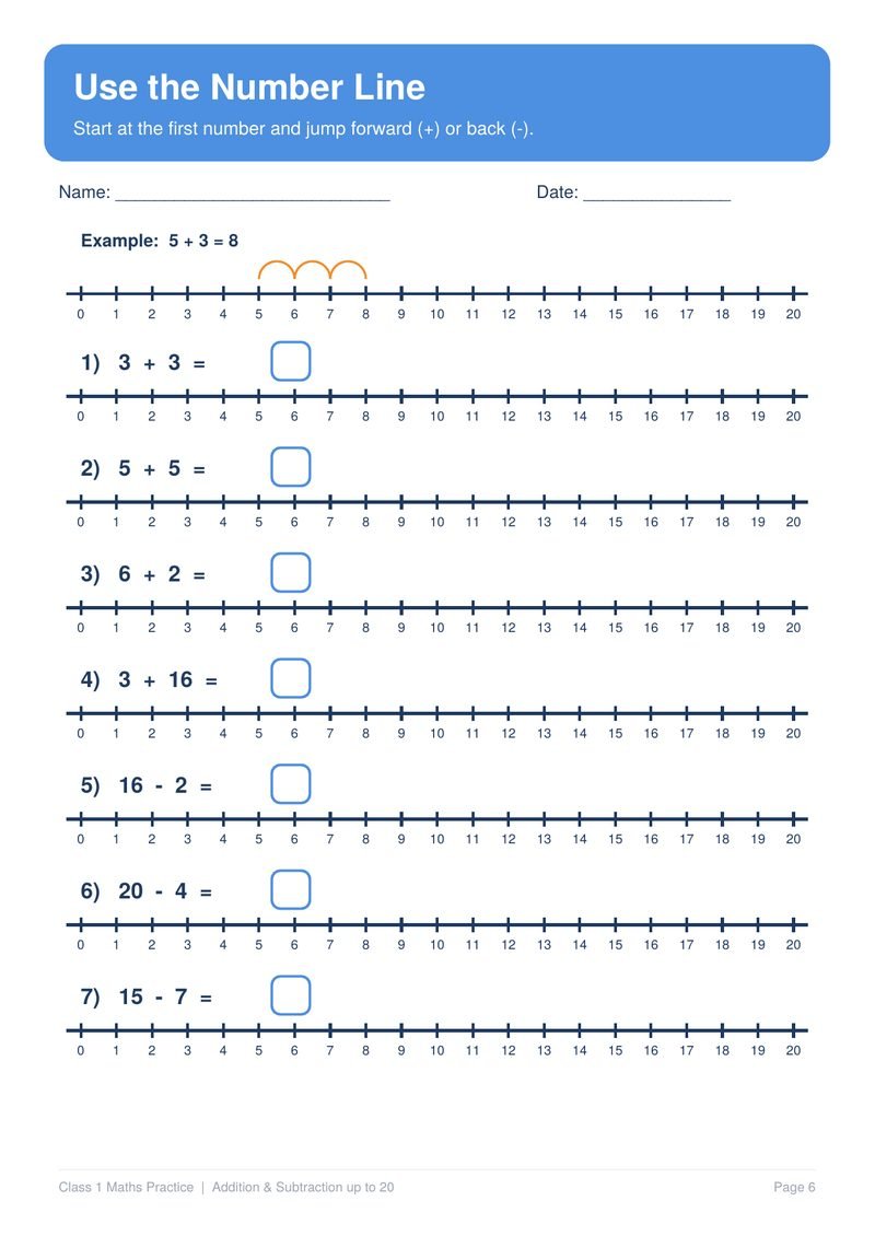 Maths sample page